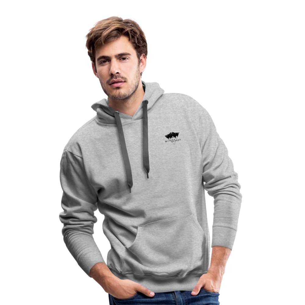 Sweat-shirt à capuche Premium pour hommes - gris chiné