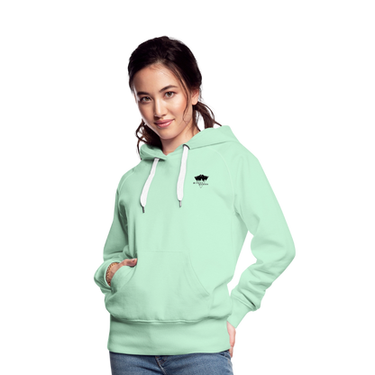 Sweat-shirt à capuche femmes - vert clair menthe