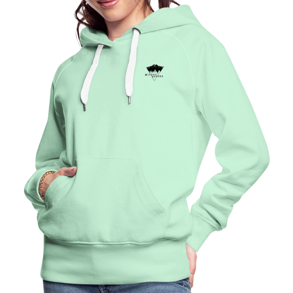 Sweat-shirt à capuche femmes - vert clair menthe