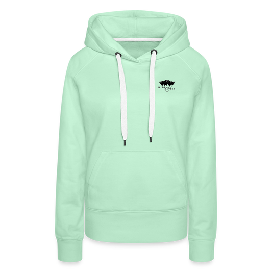 Sweat-shirt à capuche femmes - vert clair menthe